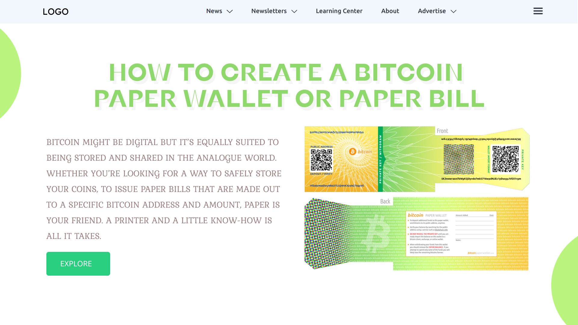 Paper Wallet Generator